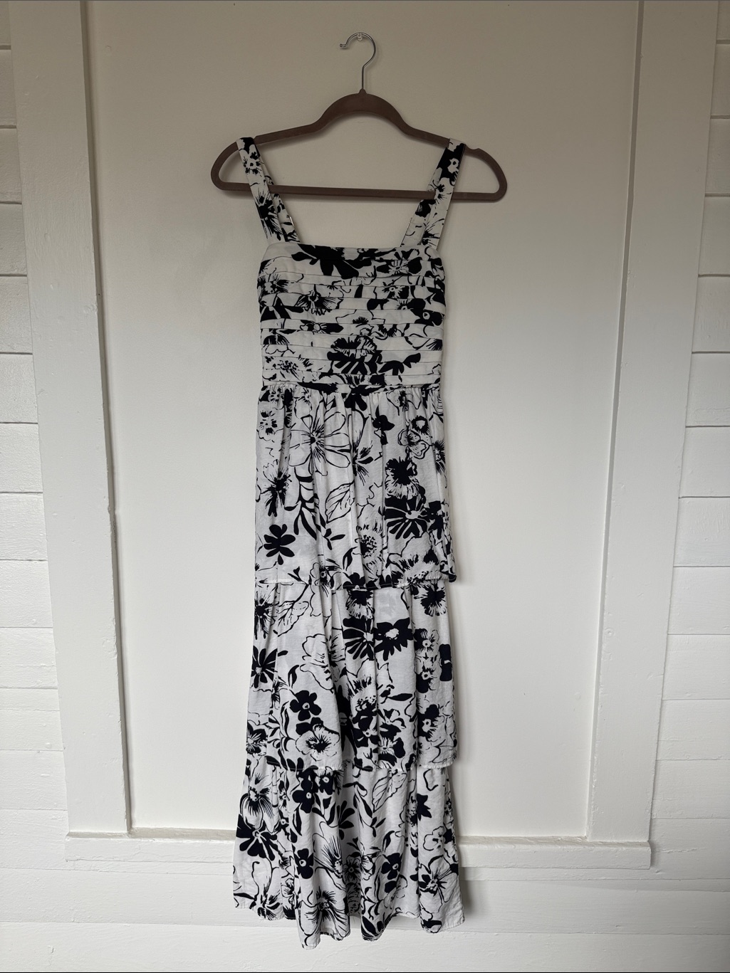 Abercrombie & Fitch Black And White Tiered Dress